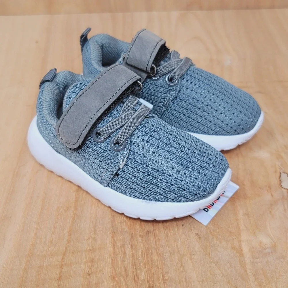 DADAWEN Baby Sneakers Sz 5.5 Breathable Mesh Sneakers EUR 21 Gray